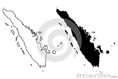 Sumatra map vector Vector Illustration