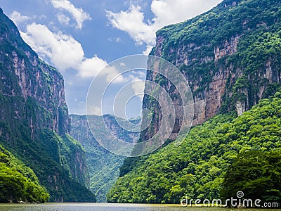Sumidero Canyon from Grijalva river, Chiapas, Mexico Stock Photo