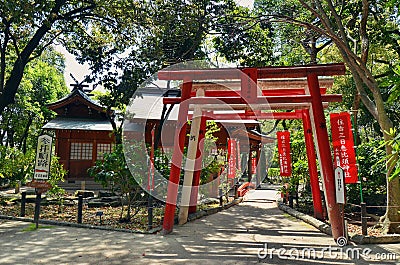 Sumiyoshi Shrine in Fukuoka city, Japan. Editorial Stock Photo