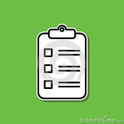 Summary statement sticker icon. Simple thin line, outline vector of cv icons for ui and ux, website or mobile application Stock Photo