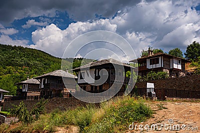 Summer along the streets of Leshten village, Bulgaria Stock Photo