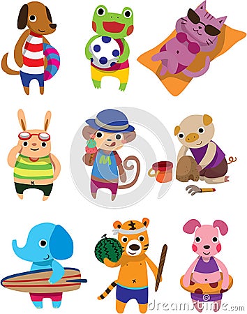 Summer animal Vector Illustration