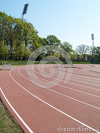 Summer athletic stadium Stock Photo