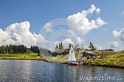 Summer attraction in Scheffau am Wilden Kaiser Editorial Stock Photo