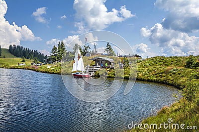 Summer attraction in Scheffau am Wilden Kaiser Editorial Stock Photo