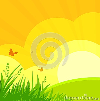 Summer background Vector Illustration