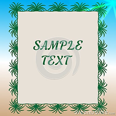 Summer background with palm trees Vector Illustration