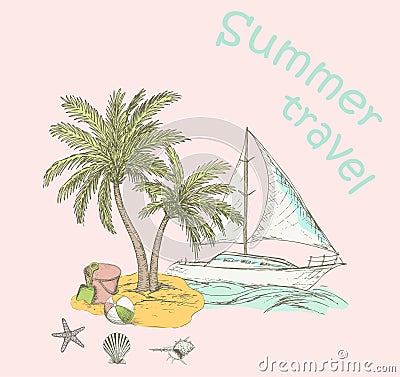 Summer background 2 Vector Illustration