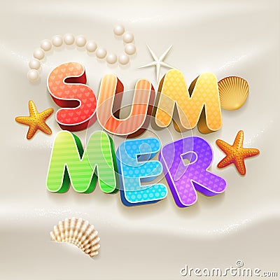 Summer on the beach Vector Illustration