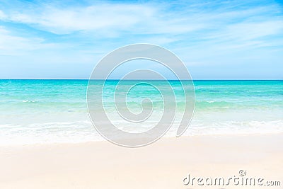 Summer Beach. Empty sea and beach background with copy space. Stock Photo