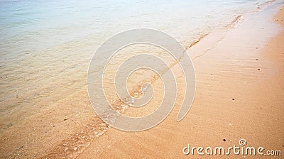 Summer beach with golden sand and blue sky Stock Photo