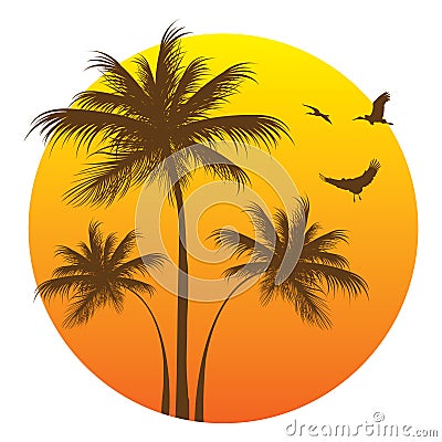 Summer Beach Icon Vector Illustration