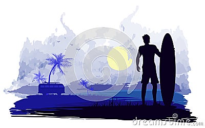 Summer beach Stock Photo