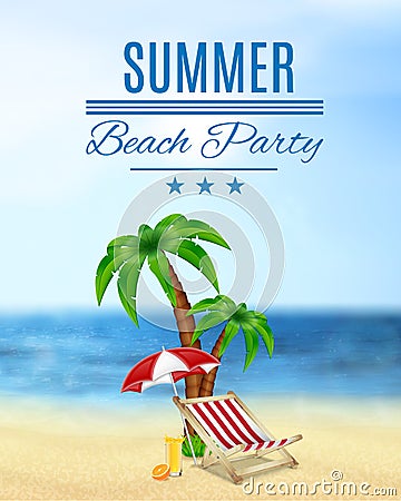 Summer beach party Vector Illustration