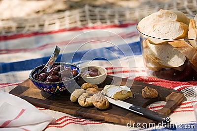 Summer beach picnic Stock Photo