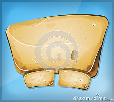 Summer Beach Sand Sign For Ui Game Vector Illustration