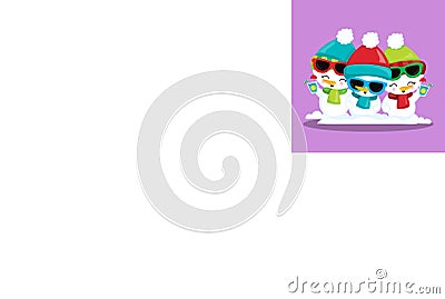 Summer beach snowman kids 04 Vector Illustration