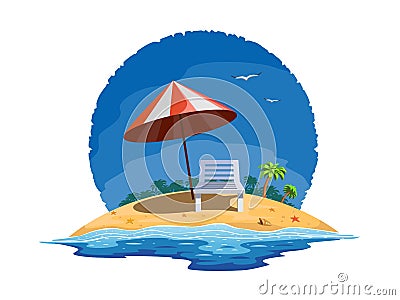 Summer beach Vector Illustration