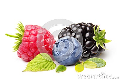 Summer Berry Fruits Isolated Stock Photo