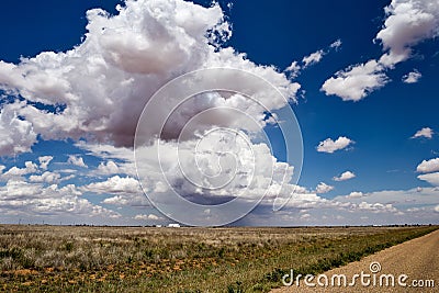 Summer blue sky with white clouds Stock Photo