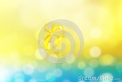 Summer blur background with parachute and sunshine Stock Photo