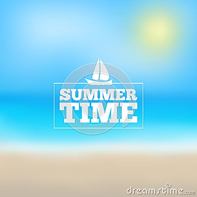 Summer blurred nature unfocused background. Vector Illustration