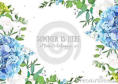 Summer botanical vector design banner Vector Illustration