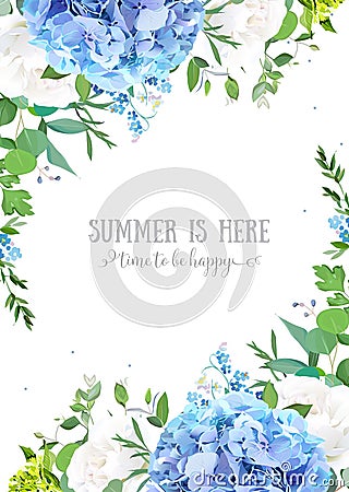 Summer botanical vector design banner. Vector Illustration