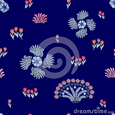 Summer bouquets. Oriental spirit. Vector Illustration