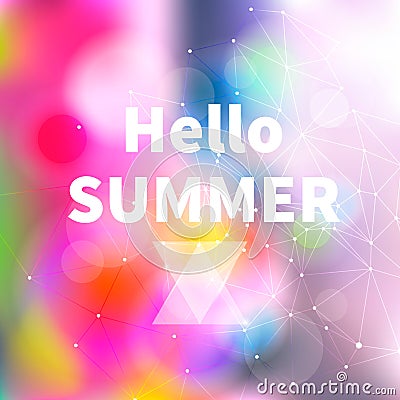 Summer Bright Abstract Blurry Background, vector Vector Illustration