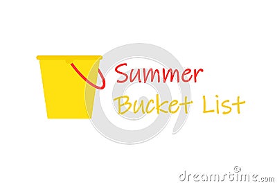Summer bucket list design Vector Illustration