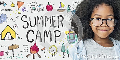 Summer Camp Adventure Exploration Enjoyment Concept Stock Photo