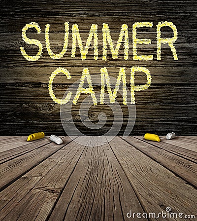 Summer Camp Sign Stock Photo