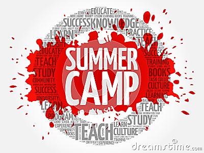 Summer Camp word cloud Stock Photo