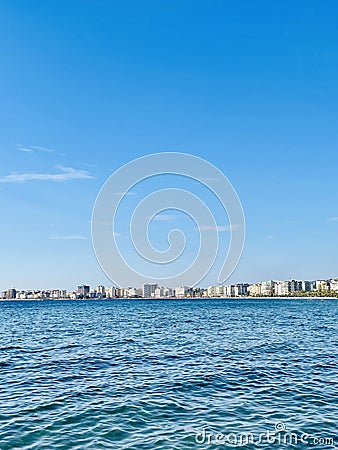 Summer cityscape of Vlore town. Adriatic sea, Albania. Stock Photo