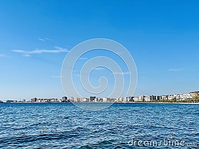 Summer cityscape of Vlore town. Adriatic sea, Albania. Stock Photo