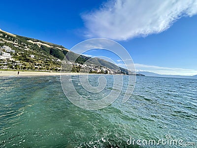 Summer cityscape of Vlore town. Adriatic sea, Albania. Stock Photo