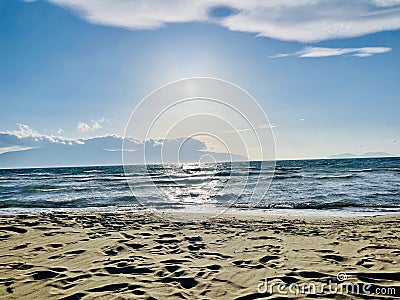 Summer cityscape of Vlore town. Adriatic sea, Albania. Stock Photo