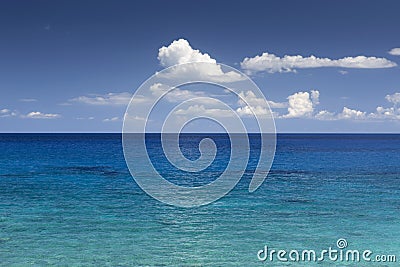 Summer clouds over the sea Stock Photo