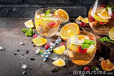 Summer cold sangria Stock Photo