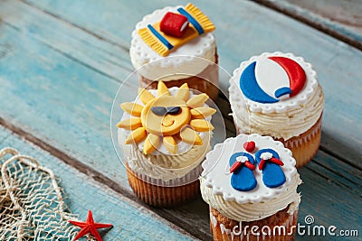 Summer Cupcakes Stock Photo