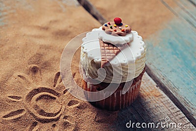 Summer Cupcakes Stock Photo