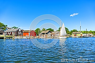 Mystic River seaport Stock Photo