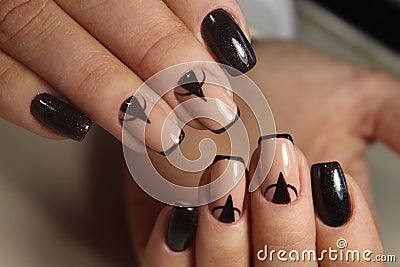 Summer design of nails. Youth manicure Stock Photo