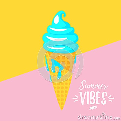 Summer design for season postcard Vector Illustration