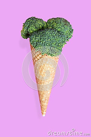 Summer diet concept, vege ice cream Stock Photo