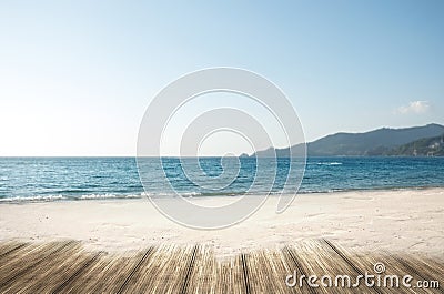 Summer dream beach loney sand beach at summer vacation time Stock Photo
