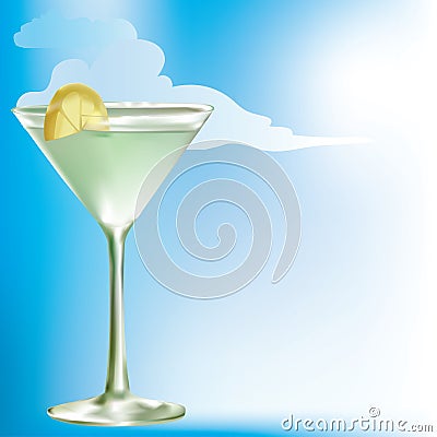 Summer drink of lemonade,juice or wine Vector Illustration