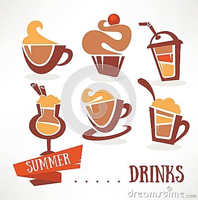 Summer drinks Vector Illustration