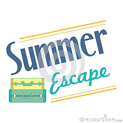 summer escape poster. Vector illustration decorative design Vector Illustration